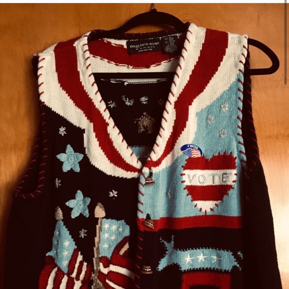 Vintage Democrat Vest 1X - Picture 2 of 5